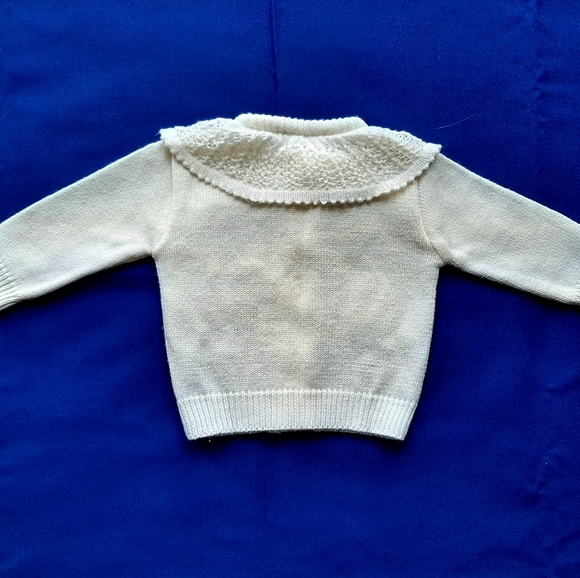 Vintage Girl's Cardigan Sweater, size 0-6 months - Picture 4 of 7